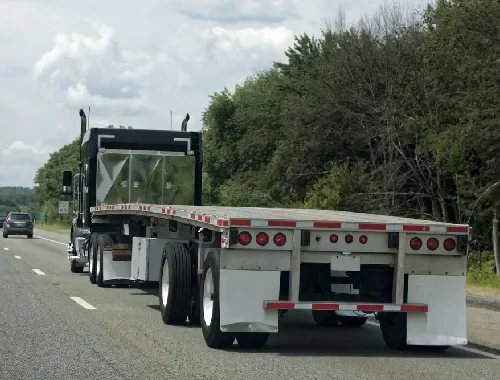 Flatbed truck service for construction materials and job site transport