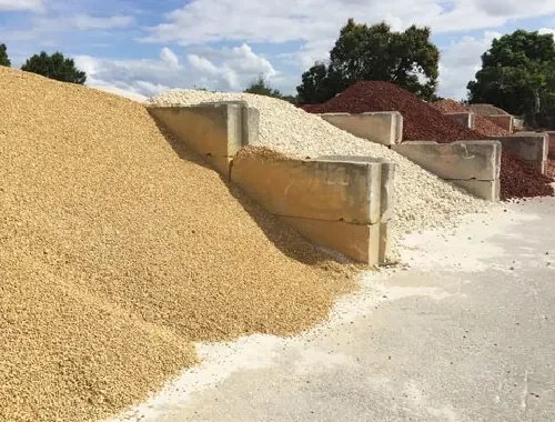 Bulk landscaping materials hauled for outdoor and site improvement projects