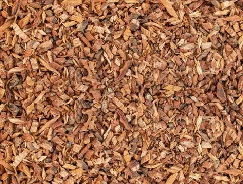 Bulk bark material delivery for landscaping and site improvement