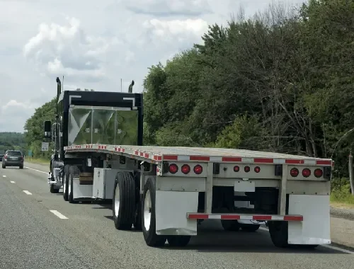 Flatbed truck service for construction materials and job site transport