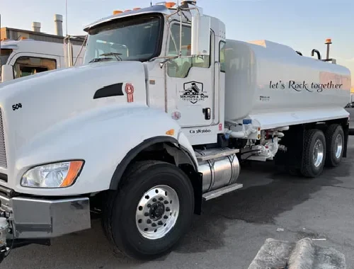Water truck service for dust control and construction site support